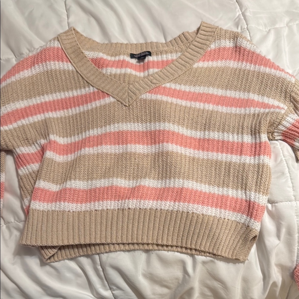 Striped V-Neck Sweater